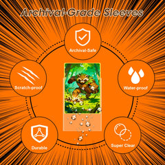 CardArchiver clear material close-up highlighting ultra-transparent PP to display holographics.