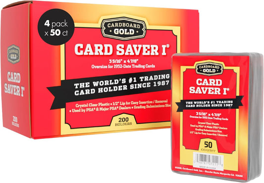 Cardboard Gold Card Saver 1 pack keeps trading cards organized and accessible.