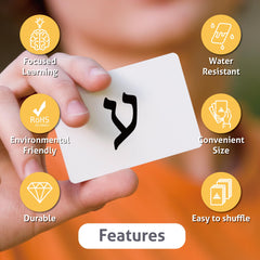 CARDDIA Biblical Hebrew flashcards show vowels and consonants clearly for easy study