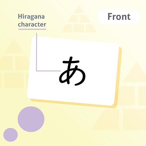 CARDDIA Hiragana flashcards show stroke-order diagrams for accurate writing practice.
