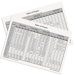 CARDDIA Pinyin element card front shows initial, final, and example usage.