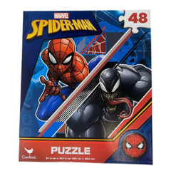 Cardinal Spider-Man 48-piece puzzle design 3 encourages cooperative family puzzle time.