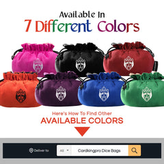 CardKingPro Immense Dice Bag Blue with visible compartments for easy access.
