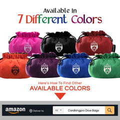 CardKingPro Immense Dice Bag interior compartments showing seven slots for organization