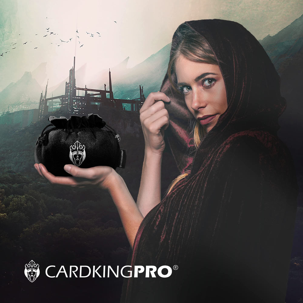 CardKingPro Immense Dice Bag skull toggles secure the drawstring closure