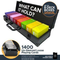 CardKingPro square corner design prevents bending and damage to cards.
