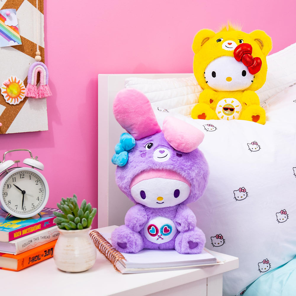 Vibrant collaboration plush for fans of both brands.