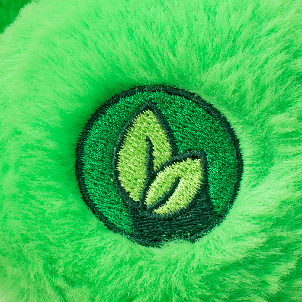Good Luck Bear plush displayed with a gift box, ready for gifting.