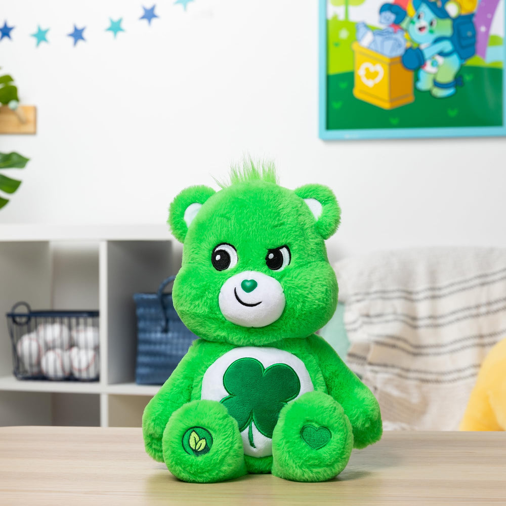 Good Luck Bear in a child play scene, inviting imaginative adventures.