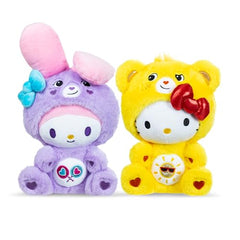 Care Bears My Melody Share Bear plush 10-inch with heart lollipops badge.