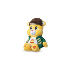 Care Bears Funshine Bear scarecrow hat detail enhances collectibility and display appeal.
