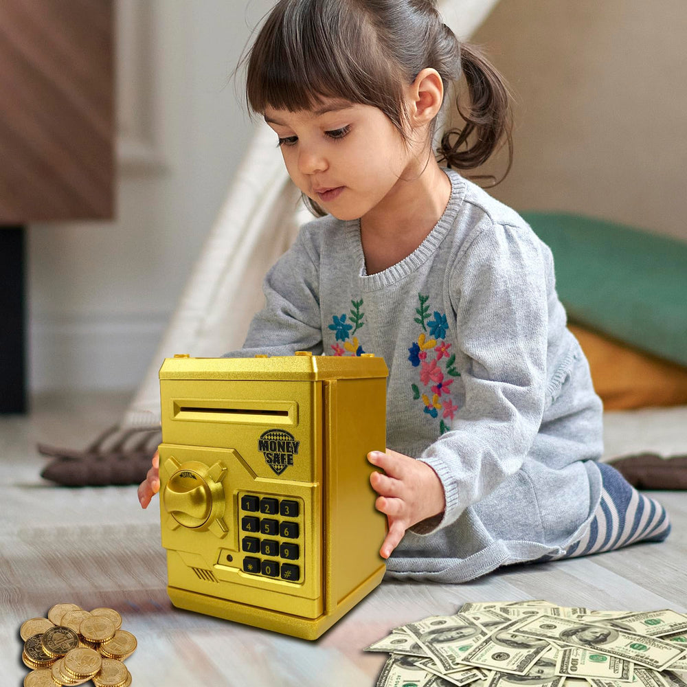 Cargooy Mini ATM Piggy Bank ideal gift for children aged three and up.