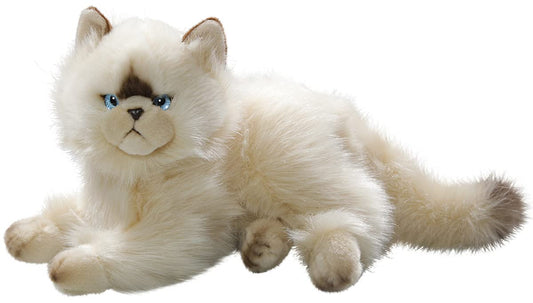 Carl Dick Himalayan Chocolate Point plush cat, 30cm body, soft cuddle material for comfort