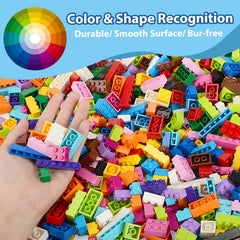Carlerait blocks offer a safe, smooth-material surface for long-lasting play.