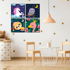 CarlonLin 8x8 inch canvas kit helps kids practice hand-eye coordination while painting