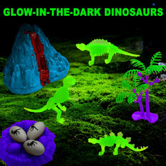 Carolart eleven plastic dinosaurs close-up, showcasing variety and play potential.