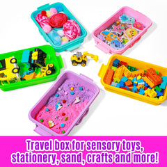 Removable labels on Carolart bins for easy sorting without glue