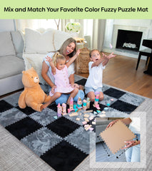 CARPETBOX grey play mat blends with modern interiors.