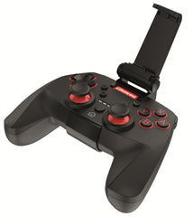 Carrera Hybrid Controller shown with Bluetooth connection for seamless app racing.