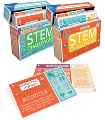 Carson Dellosa Stem Challenges card front previews the task and required materials.