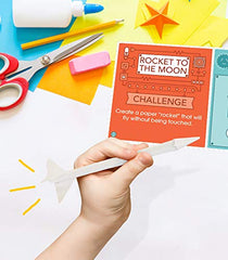 Carson Dellosa Stem Challenges paper rocket activity illustrates simple engineering.