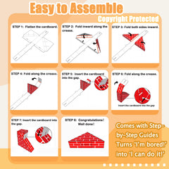 Cartboatoy easy-assembly instructions help kids build confidently