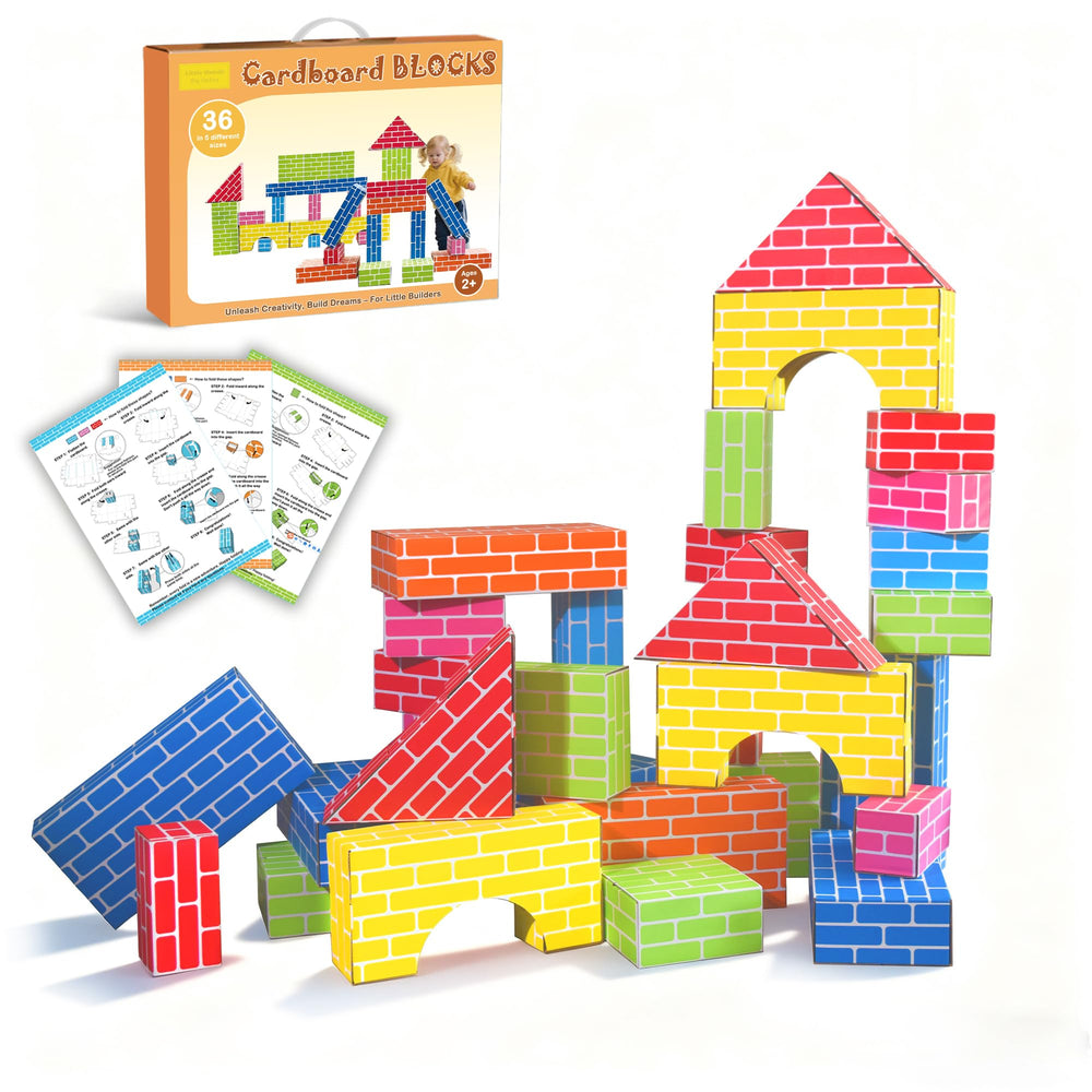 Cartboatoy jumbo-bricks blocks for open-ended building and easy stacking