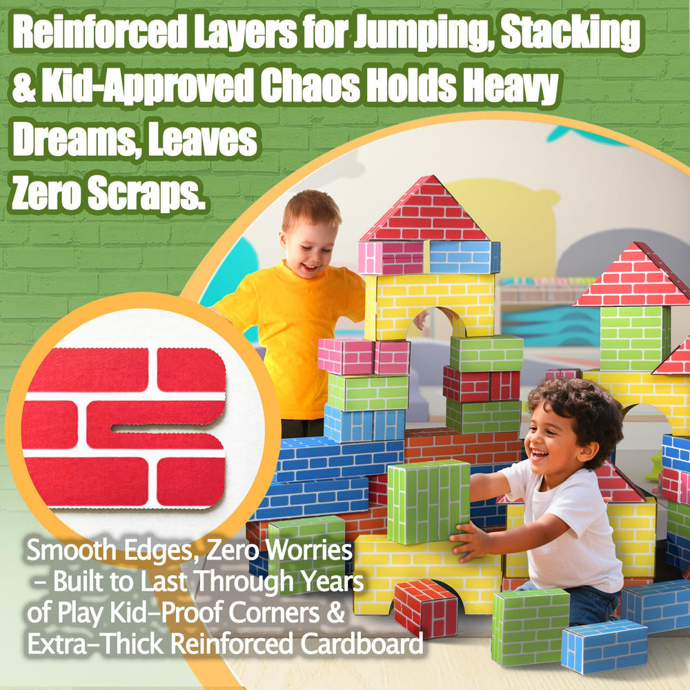 Bright packaging makes Cartboatoy blocks an easy gift choice.