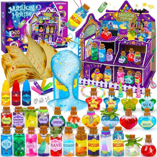 Cartell Fairy Magic Potions Kit unboxing inspires imaginative play with 26 bottles and a magical house.