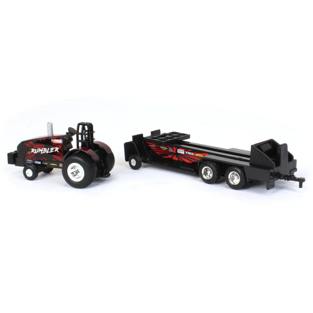 Case IH sled weight box focus highlights moving weight feature during simulated pulls