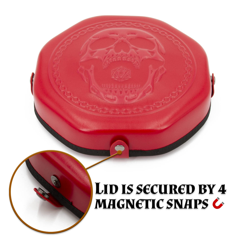 CASEMATIX dice tray arena 6.5 inches wide provides clear rolling zone.