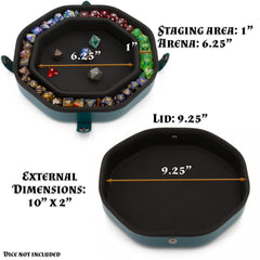 CASEMATIX dimensions 10x10x2 inches offer ample space on tables for RPG sessions.
