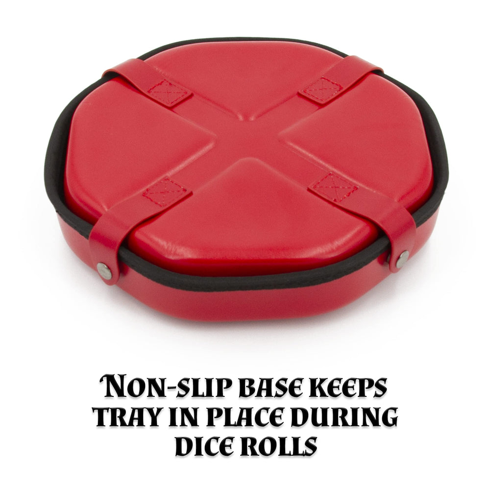 CASEMATIX dice tray embossed skull design adds rugged style to gameplay.