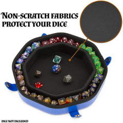 CASEMATIX dice tray rolling area accommodates more than 70 dice during play