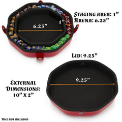 CASEMATIX dice tray soft travel case ensures safe storage on the go.