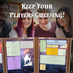 CASEMATIX DM Screen inserts not included; print your own cheat sheets.
