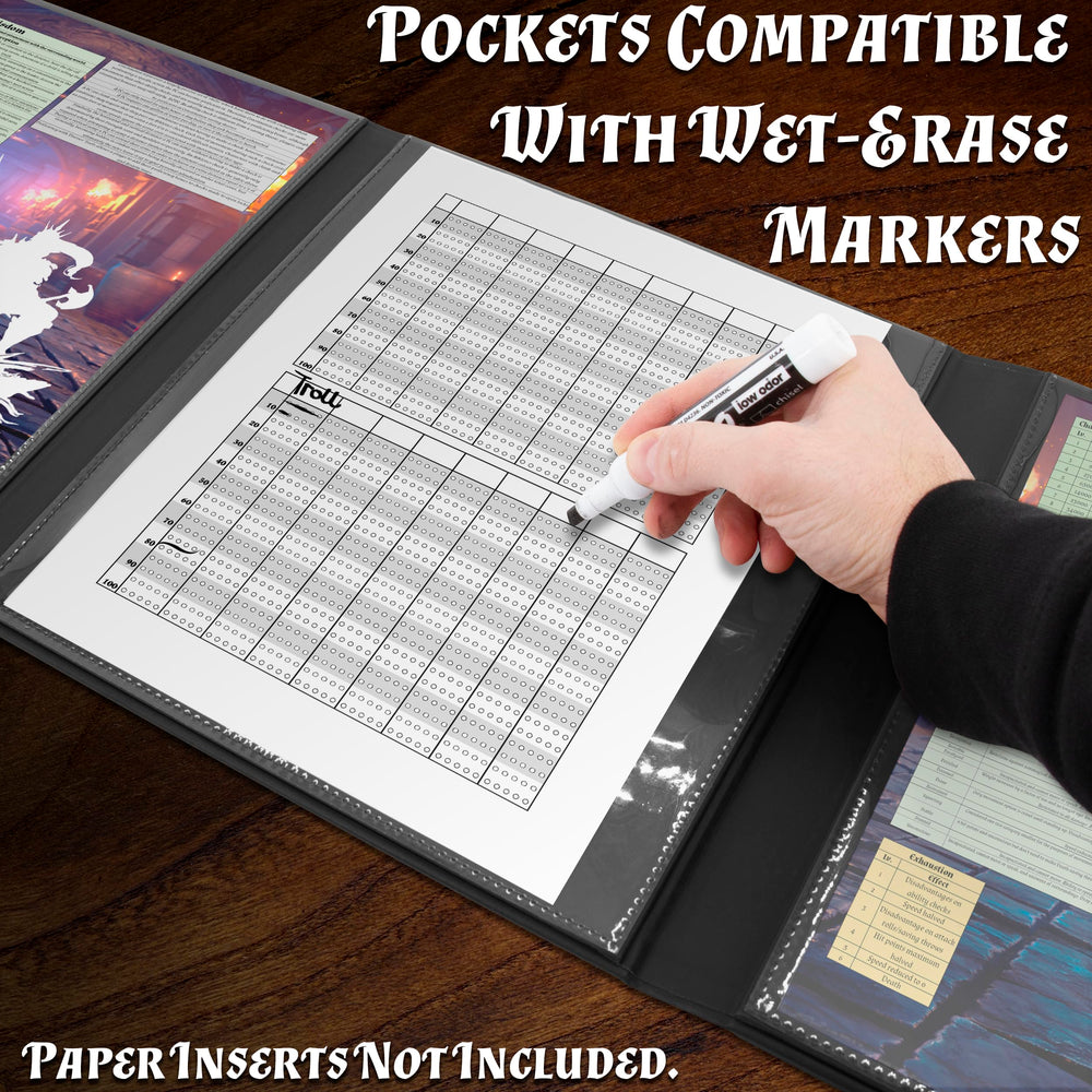 Casematix DM Screen swinging pockets provide quick sheet access