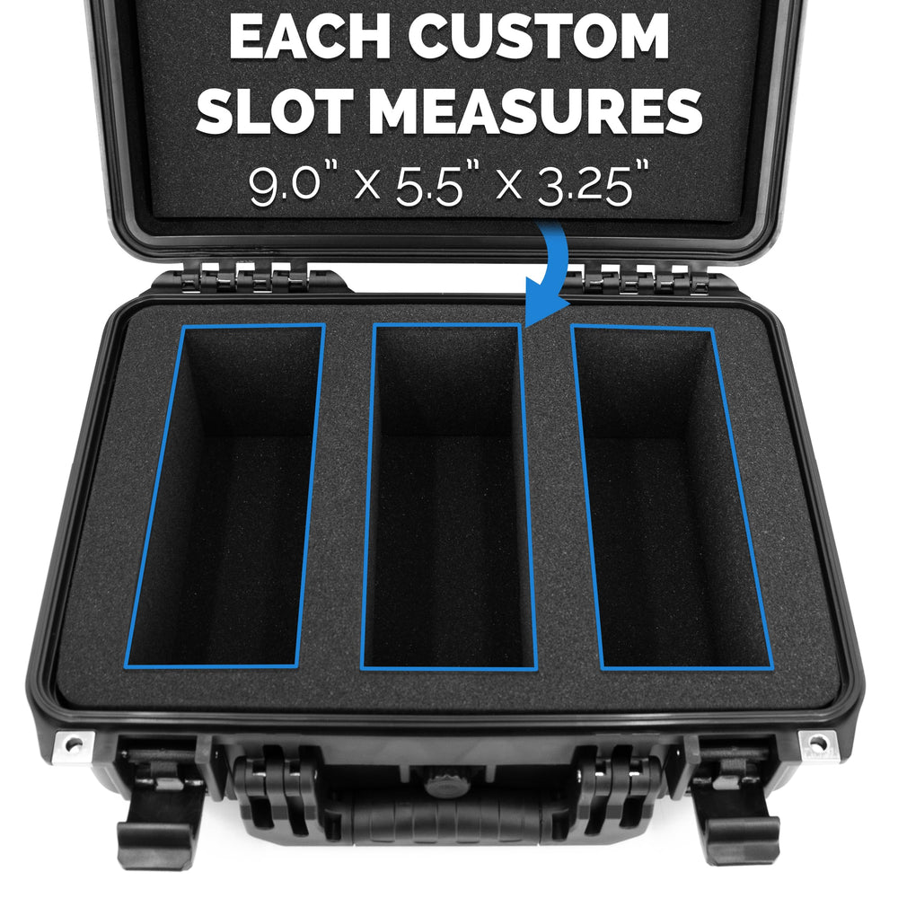 Casematix foam slots keep graded cards secure and scratch-free