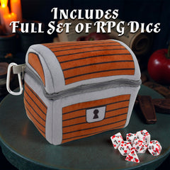 CASEMATIX Mimic Dice Chest with lid open showing access to dice