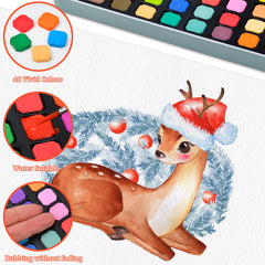 Casleevf kids painting activity kit shown with brush and paper.