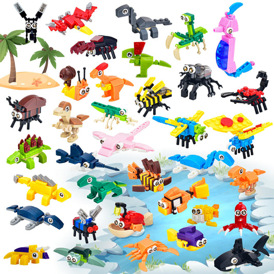 CASRRA insect designs mini blocks for imaginative play and rewards.