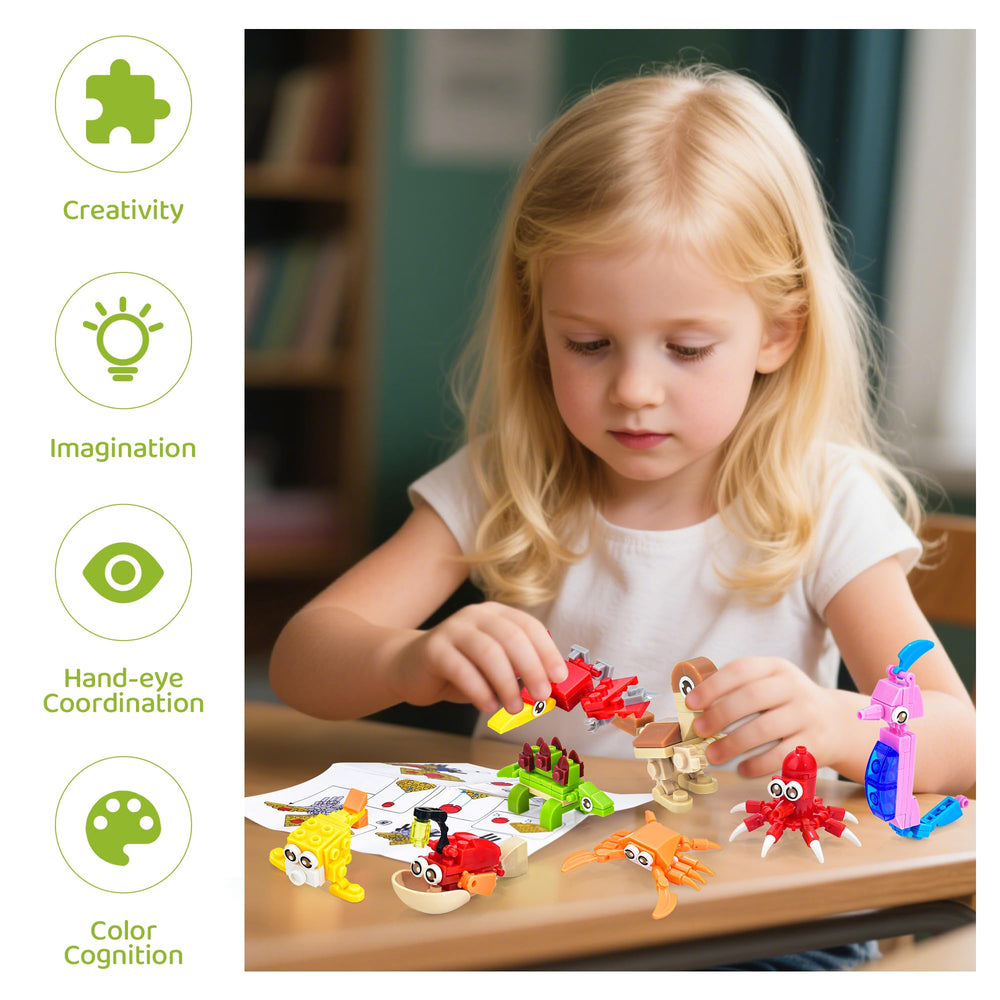 CASRRA dino miniblocks dinosaur-design-03 supports hands-on exploration