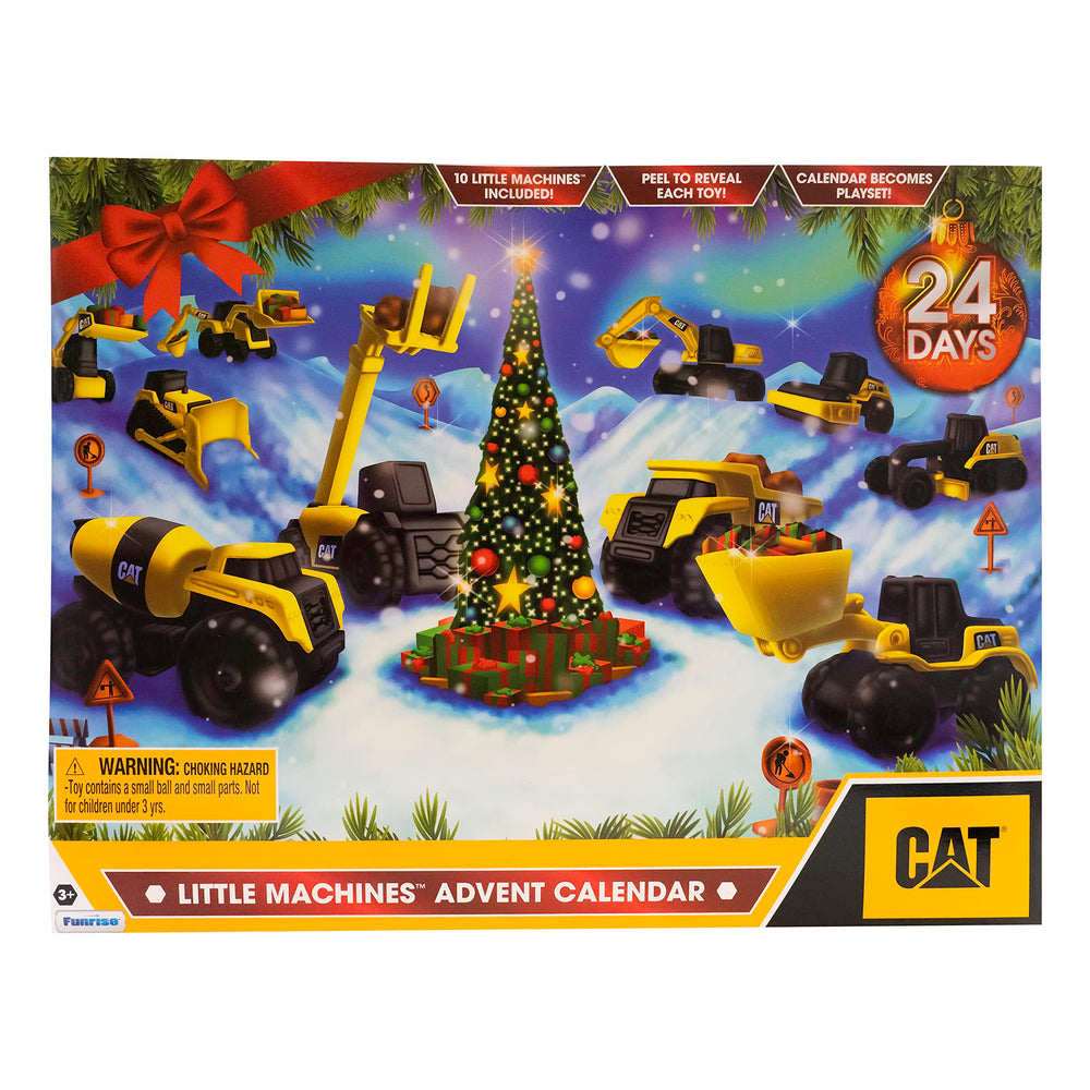 CAT toys with boulders signs barrel fence and cone for realistic builds