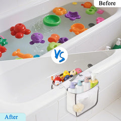 Cathyeen side pockets hold bath essentials and small accessories neatly.