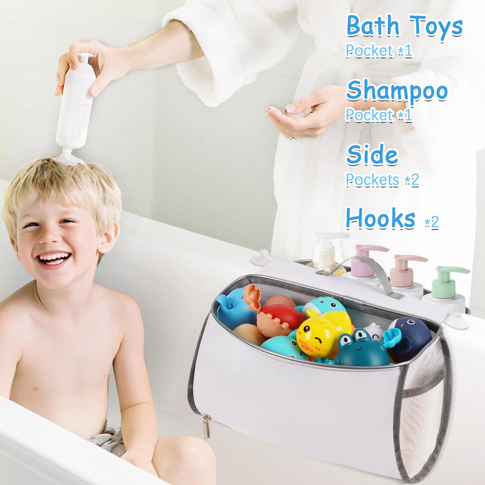 Cathyeen tool-free install with suction cups for flexible tub placement.