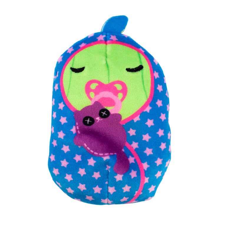 Cats vs Pickles crinkle fidget blanket adds soothing sensory appeal.