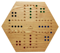 Cauff glass marbles set includes 24 crystal marbles for gameplay.
