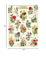 Cavallini & Co language of flowers puzzle guide helps reference florals during assembly