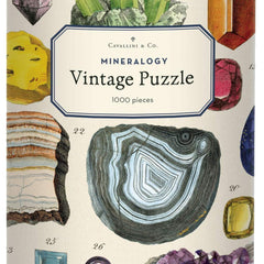 CAVANILLI & CO Mineralogie puzzle packaging in a 10-inch tube, durable storage