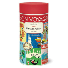 Cavallini & Co puzzle packaging in a 10-inch tube, ideal for gifting.